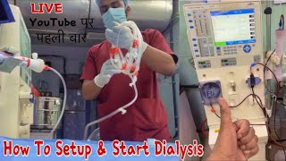 How to Setup Dialysis Machine  Priming amp initiate Hemodialysis [upl. by Slorac]