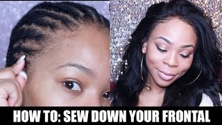 How to Sewin Your Lace Frontal NO GLUE ft VIP BEAUTY HAIR [upl. by Assecnirp]