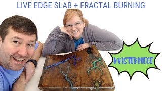 Fractal Burn Resin Art Piece  DIY using Epoxy Resin and Lichtenberg Wood Burning [upl. by Dorcy]