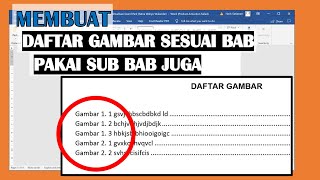 CARA MEMBUAT DAFTAR GAMBAR OTOMATIS SESUAI BAB DAN SUBBABNYA [upl. by Sivraj12]