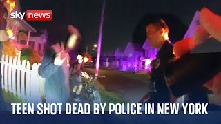 Teenage boy dies after being shot by police in New York [upl. by Lefty316]