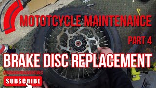 Motorcycle Brake Disc Replacement  FB Mondial HPS 125  Simple Motorcycle Maintenance Part 4 [upl. by Enyledam]