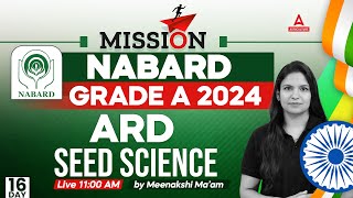 NABARD Grade A ARD Classes 16  Seed Science for NABARD Grade A Preparation  By Meenakshi Mam [upl. by Fabria234]