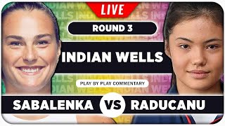 SABALENKA vs RADUCANU • WTA Indian Wells 2024 • LIVE Tennis PlaybyPlay Stream [upl. by Medarda]