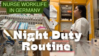 Night duty Routines💉💊working as a Nurse in Germany nightshift nightduty germany nurselife [upl. by Ahsatsan]