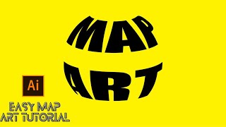 Wrap text to 3D SHAPES using MAP ART 2 MINUTES  ADOBE ILLUSTRATOR CC 2019 [upl. by Nomolas]