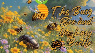 The Busy Bee and the Lazy Beetle  Bedtime Moral Story for Kids  Fairy Tales in English [upl. by Mcclees]