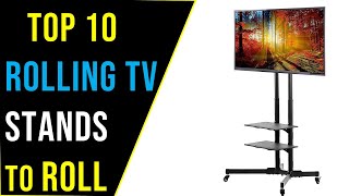 Top 10 Best Rolling Tv Stands to Roll in 2024  Best Rolling Tv Stand Reviews 2024  Buying Guide [upl. by Deer]