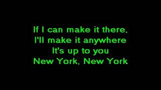 Frank Sinatra New York New York KARAOKE [upl. by Cir]