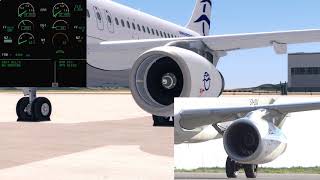 REAL IAE A320 ENGINE START VS FSLABS A320X [upl. by Lomasi]