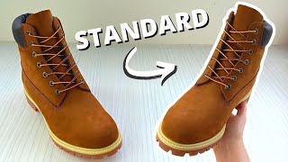 How To Lace Timberlands STANDARD Way [upl. by Thecla190]