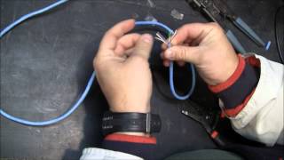 How to terminate RJ45 connectors on Cat5 Ethernet cable [upl. by Tracie]