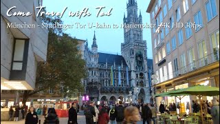 München  Sendlinger Tor UBahn to Marienplatz  4K HD 30fps  People Watching City NoiseNightlife [upl. by Martella]