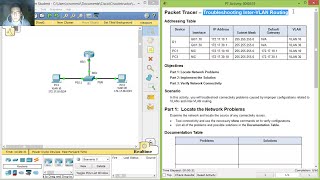 2224  5224 Packet Tracer  Troubleshooting InterVLAN Routing [upl. by Ecertak246]