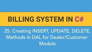 25 How to create BILLING SYSTEM in C Creating ADDUPDATEDELETE Method for DealerCustomer Module [upl. by Oiralednac]