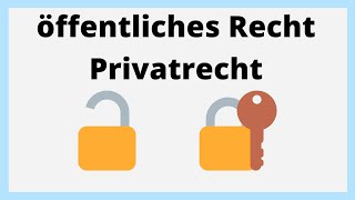 Unterschied Öffentliches Recht und Privatrecht  einfach erklärt [upl. by Pappas998]