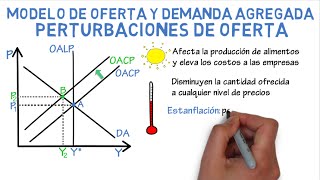 Modelo de oferta y demanda agregada perturbaciones de oferta  Cap 36  Macroeconomía [upl. by Etnaihc]