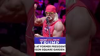 Hulkamania ‘Still Runnin Wild’ in 2024 🇺🇸 hulkhogan hulkamania trump usa wwe [upl. by Kieffer508]