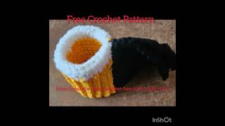 Free Crochet Pattern  Cozy Tankard Look Beer MittKeep Your Hands Warm and Beer Icy Cold [upl. by Lotti]