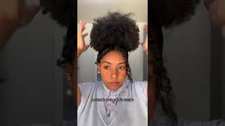 Penteado fácil para cabelos crespos curtos curlyhair penteados [upl. by Rorry]