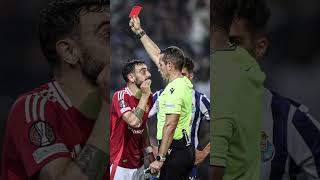 Bruno Fernandes Red Card vs FC Porto vs Manchester United after receiving a second yellow card [upl. by Dalohcin408]