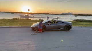 ROLE DE LAMBORGHINI PARANDO TUDO EM MIAMI [upl. by Mellette]