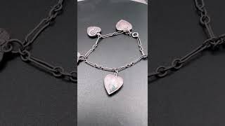 Deco sterling puffy heart paperclip bracelet [upl. by Rozamond]