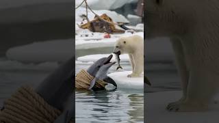 The good natured men rescued the dolphin caught in the rope [upl. by Niltyak]