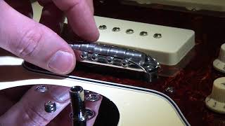 STAYTREM bridge installation  adjustomatic  tunomatic upgrade  J Mascis Jazzmaster guitar [upl. by Landis]