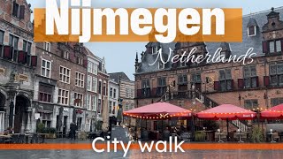 Walking Tour Nijmegen Netherlands 🇳🇱 4K Rainy evening  March 2024 [upl. by Elocon]