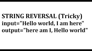 String Reverse  Good Python Coding Interview Question Tricky [upl. by Manfred502]