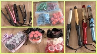 Mijn haartool stash ❤ krultangen stijltangen rollers [upl. by Georgena]