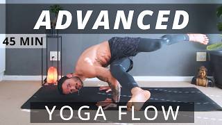 45 Min Advanced Yoga Flow  Full Body Yoga with Inversions [upl. by Larimor]