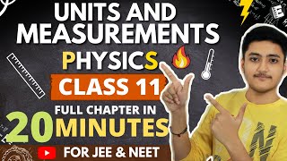 Units and Measurements Class 11  Physics  For JEE amp NEET  Full Revision In 20 Minutes [upl. by Iveksarap]