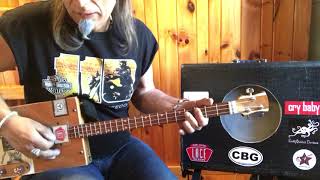 Hey Joe Jimi Hendrix lesson for 3 string Cigar Box Guitar [upl. by Stalker]