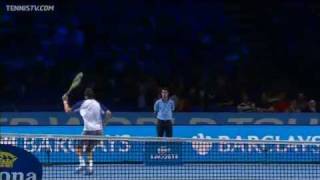 Bob Bryan Tweener At Barclays ATP World Tour Finals [upl. by Euqinwahs963]