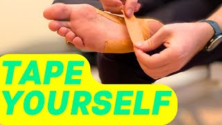 Best Plantar Fasciitis Taping Method Plantar Fasciitis Self Taping Pain Relief [upl. by Adnylam]