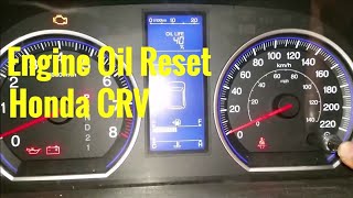 Honda CRV oil change reset on dash board [upl. by Anagnos]