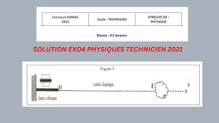 Solution Exercice 4 Concours EAMAC 2021 Technicien [upl. by Celka]