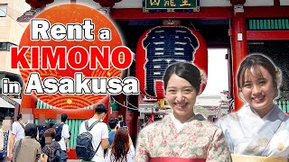 【Asakusa Tokyo】Rent a Kimono  Wear your favorite kimono and enjoy Japan [upl. by Kcirrej]