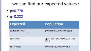 Hardy Weinberg Chi Squared [upl. by Atsirk238]