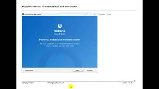 Sophos Scan und Clean ein Offline Virenscanner fue Notfälle [upl. by Hacceber]