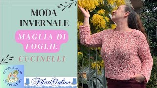 Moda Invernale — MAGLIA DI FOGLIE Cucinelli — Tutorial passo passo [upl. by Berkeley]