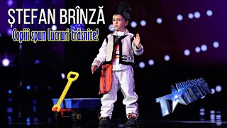 Romanii Au Talent 2022 Stefan Brinza  Copiii spun lucruri trasnite PART1 [upl. by Ahsykal]