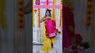 Meesho Festive amp Karwachauth Saree Under 1000🥰saree meesho sareehaul meeshofinds eeshofindsfyp [upl. by Amehsyt]