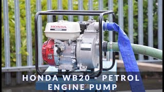 Honda WB20  Petrol Engine Pump in action [upl. by Christis]