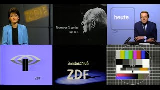 ZDF quotRomano Guardiniquot  quotHeutequot Nachrichten  Sendeschluss ZDF 18021985 [upl. by Nalod100]