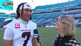 Watch CJ Strouds postgame interview after beating the Jacksonville Jaguars [upl. by Iene]