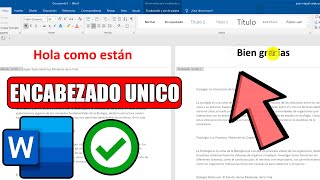 ✅Como poner encabezado en word solo en una pagina 2023 [upl. by Rollin844]