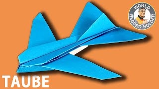 How to make a Paper Airplane quotTAUBEquot Tutorial  Takuo Toda [upl. by Oringa]